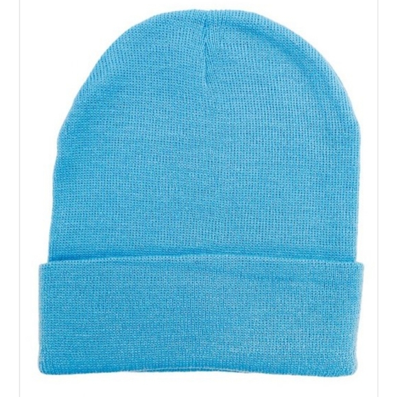 2PK Classic cuffed beanies pop of color blue green orange mix and match - Picture 4 of 7